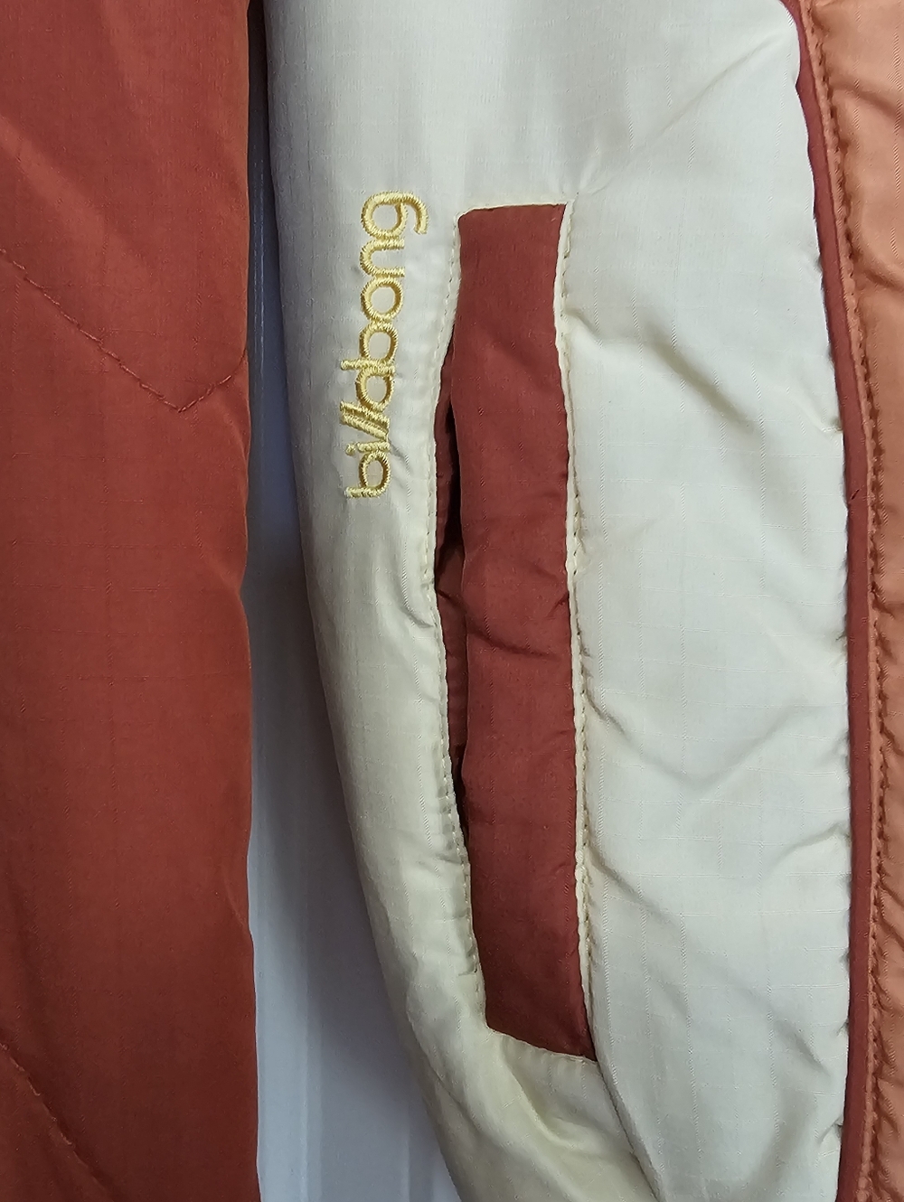 Billabong  Lightweight Jacket Women M Retro Colorblock Orange Cream Gorpcore - Picture 7 of 8